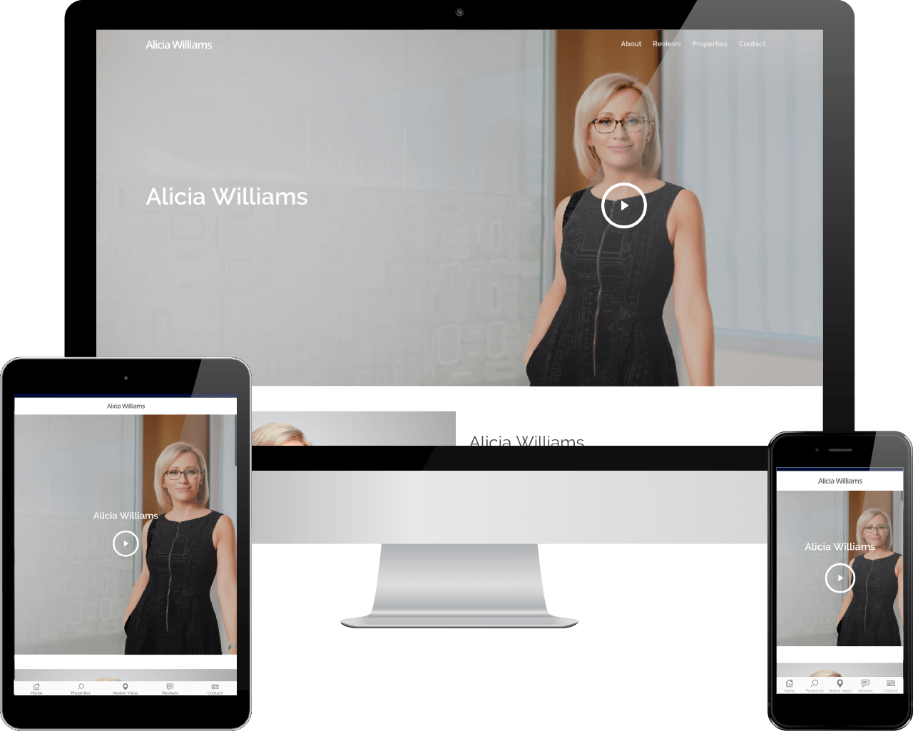 Real Estate Agent site Template Alicia Williams, Locations Estate